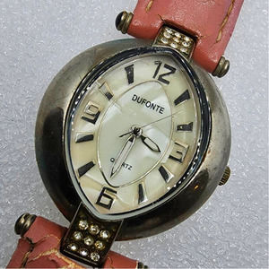 Lucien Piccard Dufonte 727039pk Swarovski Abalone Pink Silver MOP Vintage Watch